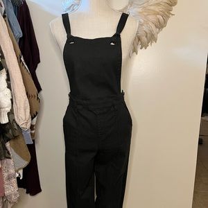 Black Denim Overalls